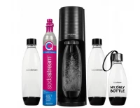 1. SodaStream Terra 3 butelki + nabój CO2 Saturator wody Black