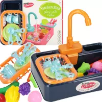 1. Mega Creative Zlewozmywak Kran z Lejącą się Wodą Nella + Akcesoria Granatowy 549847