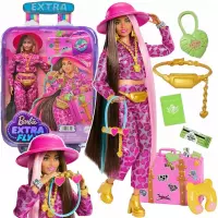 1. Barbie Extra Fly Lalka Podróżniczka z Walizką Safari HPT48