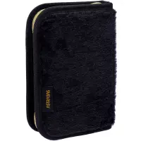 6. AstraBag Piórnik AC11 Pojedynczy Jednoklapkowy z Wyposażeniem Fluffy Kitty Black 503025026