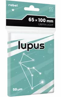 1. Rebel Koszulki na Karty Light Lupus "Griffin Light" 65x100 mm - 100 sztuk