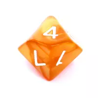 8. Komplet kości REBEL RPG - Perłowe - Ciemnożółte (ZZ)