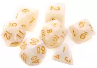2. Komplet kości REBEL RPG - Perłowe - Białe