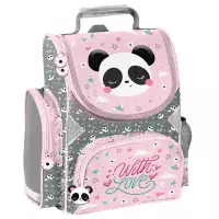4. Paso Tornister Szkolny Panda Różowy PP25PB-525