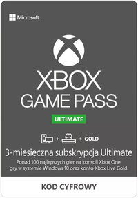 1. Xbox Game Pass Ultimate 3 Miesiące (Xbox One) (klucz XBOX LIVE)