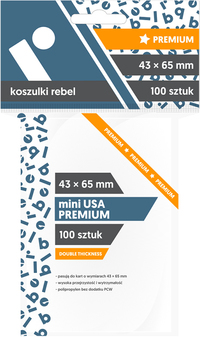 1. Rebel Koszulki (43x65mm) Mini USA Premium 100 szt.