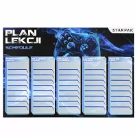 2. Starpak Plan Lekcji z Tabliczką Mnożenia A5 Gaming 560066