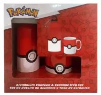1. Zestaw Prezentowy Pokemon - Pokeball Butelka + Kubek