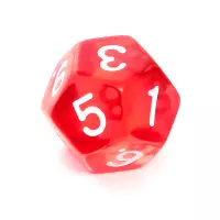 3. Komplet kości REBEL RPG - Kryształowe - Czerwone