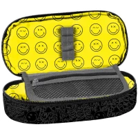 3. BeUniq Piórnik Tuba Usztywniona Smiley Czarny SM23LE-013