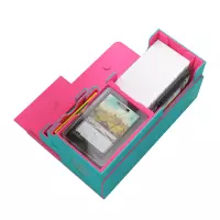 3. Gamegenic: The Academic 133+ XL (Tolarian) - Pudełko na Karty - Teal/Pink