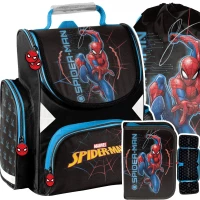 1. Paso Zestaw Szkolny 3el. Spiderman Tornister SP23PA-525 + Piórnik SP23PA-001BW + Worek SP23PA-712