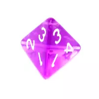 4. Komplet kości REBEL RPG - Kryształowe - Fioletowe