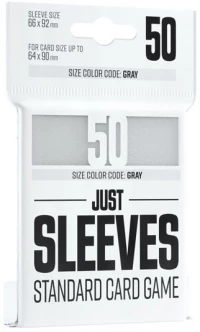 1. Gamegenic: Just Sleeves - Standard Card Game Sleeves (66x91 mm) - Koszulki na karty - Białe - 50 sztuk