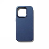 2. Mujjo Full Leather Case - etui skórzane do iPhone 15 Pro kompatybilne z MagSafe (monaco blue)