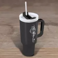 6. Kubek Podróżny ze Słomką Harry Potter Czarna Magia - 1180 ml