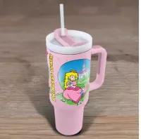 6. Kubek Podróżny ze Słomką Super Mario (Peach) - 1180 ml