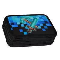 5. Starpak Piórnik Trzykomorowy z Wyposażeniem Pixel Blue 552628