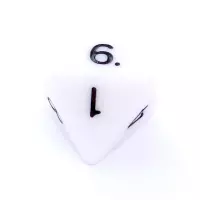 6. Komplet kości REBEL RPG - Matowe - Białe