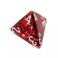5. Komplet kości REBEL RPG - Gęsty rdzeń - Czerwone (białe cyfry)