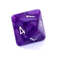 8. Komplet kości REBEL RPG - Perłowe - Granatowe