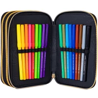 5. AstraBag Piórnik Trzykomorowy z Wyposażeniem AC31 Golden Teddy 503024053