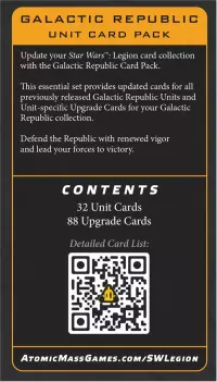 3. Star Wars Legion 2.0: Galactic Republic - Unit Card Pack