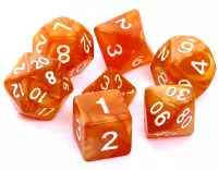 2. Komplet kości REBEL RPG - Perłowe - Ciemnożółte (ZZ)