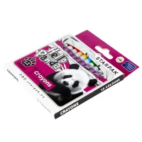 4. STARPAK Kredki Woskowe Świecowe 12 Kolorów Panda 447731