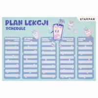 2. Starpak Plan Lekcji z Tabliczką Mnożenia A5 Bubble Tea 560062