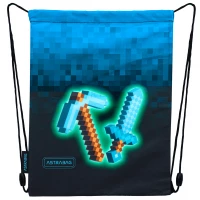 1. AstraBag Worek Szkolny Na Sznurkach AD1 Blue Pixel 507024048