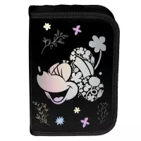 4. Paso Piórnik Dwuklapkowy bez Wyposażenia  Disney Myszka Minnie Czarny DM25RR-P001BW