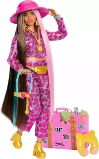 9. Barbie Extra Fly Lalka Podróżniczka z Walizką Safari HPT48
