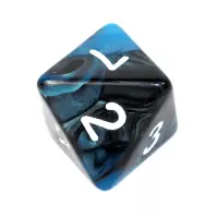 7. Komplet kości REBEL RPG - Dwukolorowe - Czarno-niebieskie