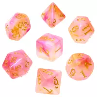 9. Komplet kości REBEL RPG - Akrylowe - Wróżkowy pyłek