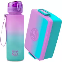 1. Zestaw CoolPack Brisk Bidon 600ml Gradient Blueberry 56179CP + Śniadaniówka 07505CP