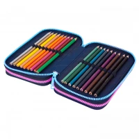 4. CoolPack Jumper 3 Piórnik Trzykomorowy z Wyposażeniem Stitch Blue F067780