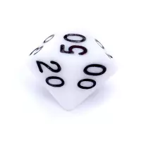 7. Komplet kości REBEL RPG - Matowe - Białe
