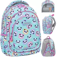 9. AstraBag Plecak Szkolny AB330 Minty Pandas 502025010