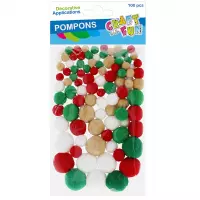 1. Craft With Fun Ozdoba Dekoracyjna Kolorowe Pompony 545790