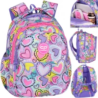 1. CoolPack Jerry Plecak Szkolny Pastel Hearts F029832
