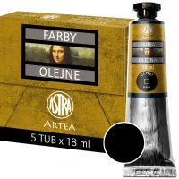 1. Astra Artea Farby Olejne 5 Tub 18ml Czerń Sadza 83410953