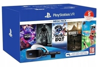 1. Sony Playstation VR Mega Pack 2: Gogole VR + Camera V2 + 5 Gier (Voucher)