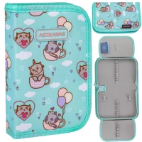 6. AstraBag Piórnik AC1 Pojedynczy Dwuklapkowy bez Wyposażenia Kitty's World 503024001