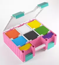 14. Gamegenic: Game Castle - Walizka z Pudełkami - Pink/White/Teal