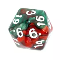 9. Komplet kości REBEL RPG - Dwukolorowe - Czerwono-zielone
