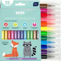 1. Interdruk Mazaki Trójkątne 12 kolorów BB Kids Zielone 259905