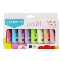 1. Starpak Farby Akrylowe Pastelowe 8 kolorów 25ml. 484978