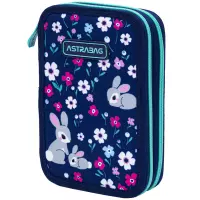 5. AstraBag Piórnik AC21 Dwukomorowy z Wyposażeniem Baby Bunny 503025009