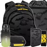 1. CoolPack Zestaw Szkolny Darker Night 5el. Plecak Jerry F029680 + Piórnik F076680 + Worek F070680